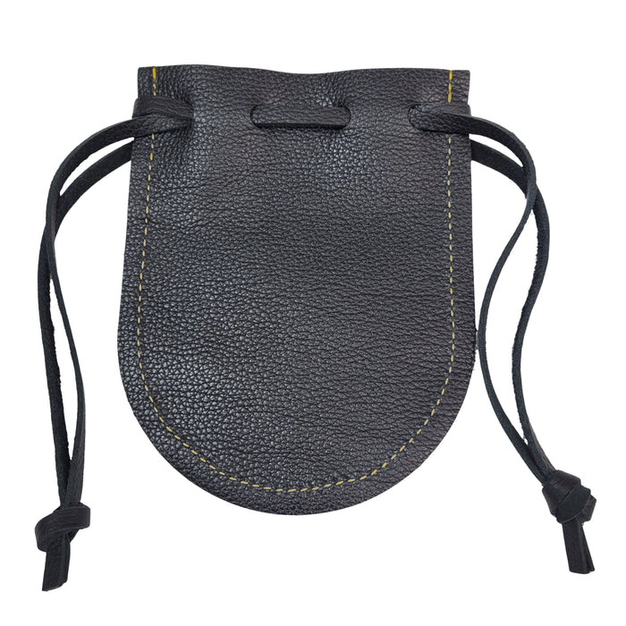 Original black leather pouch with wrist strap